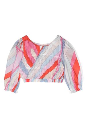 blusa in cotone multicolor EMILIO PUCCI KIDS | PU5A63M0035105MC